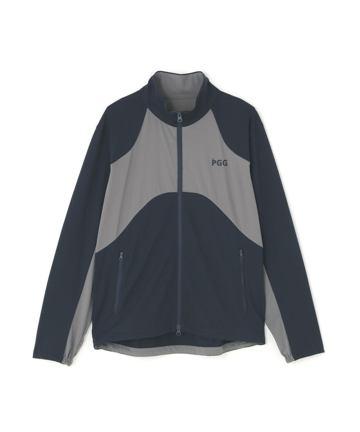 [PGG] [直営店舗&公式オンライン限定]  TEXBRID梨地×トリコットフルジップフーディレイヤードブルゾン (MENS)