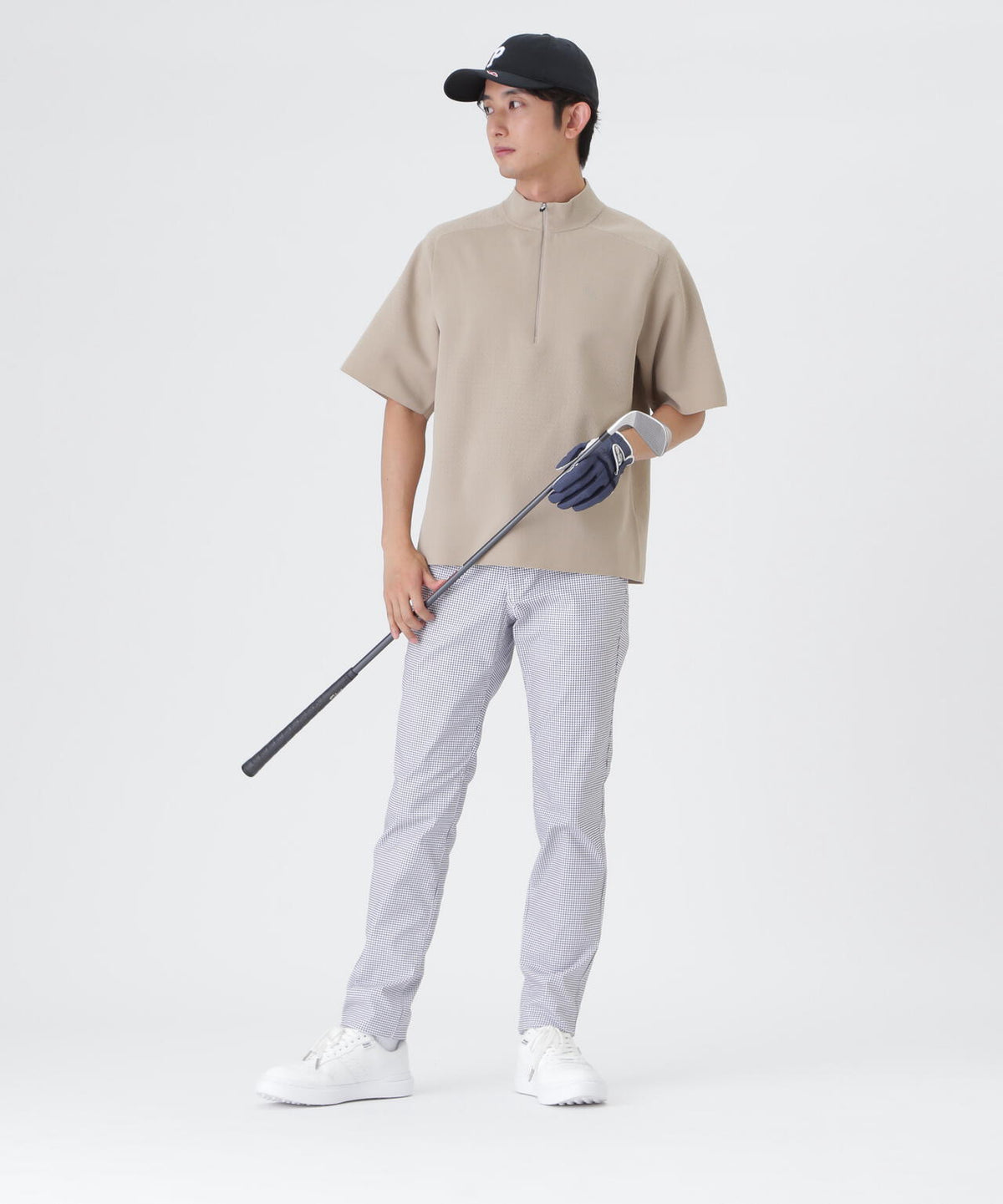 C/Peストレッチカルゼ5ポケットパンツ ＜手裏剣千鳥柄＞ (MENS)