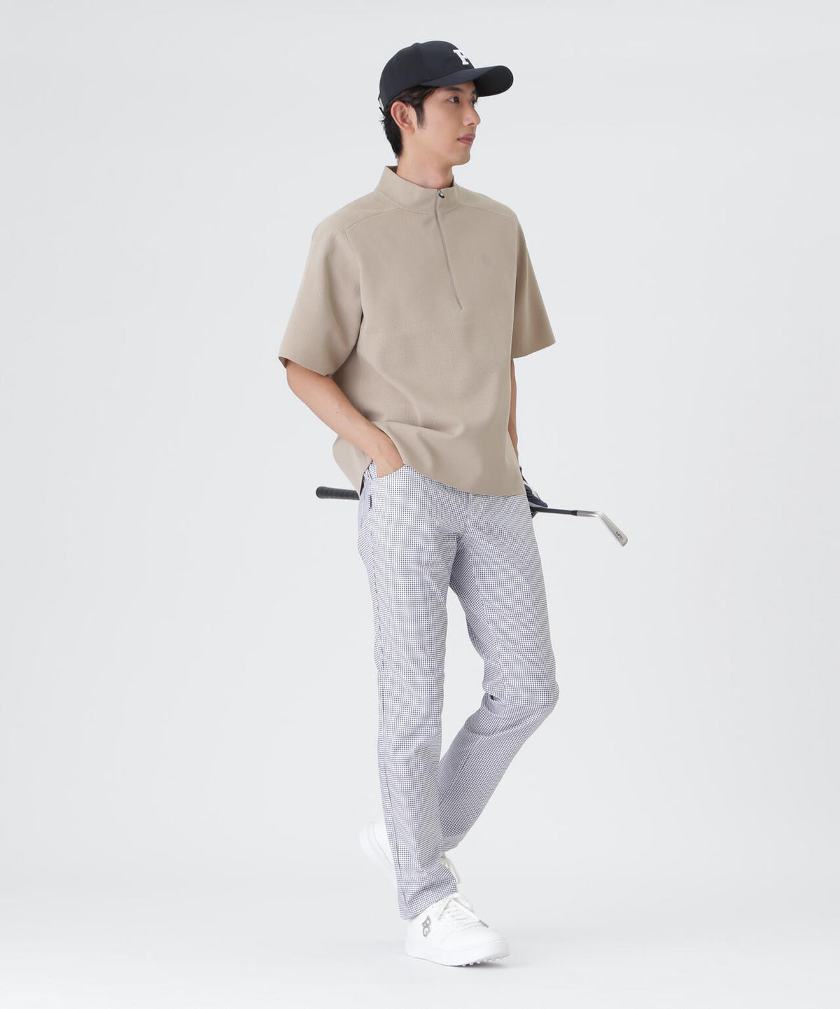 C/Peストレッチカルゼ5ポケットパンツ ＜手裏剣千鳥柄＞ (MENS)