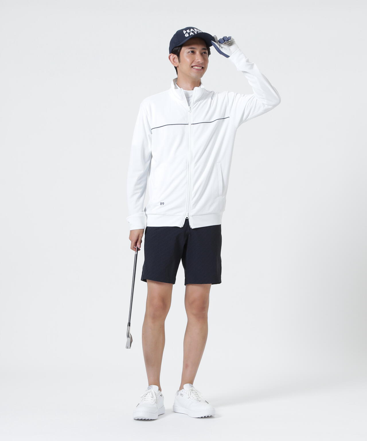 ナイロンストレッチKAZEショートパンツ ＜ロゴ総柄＞
