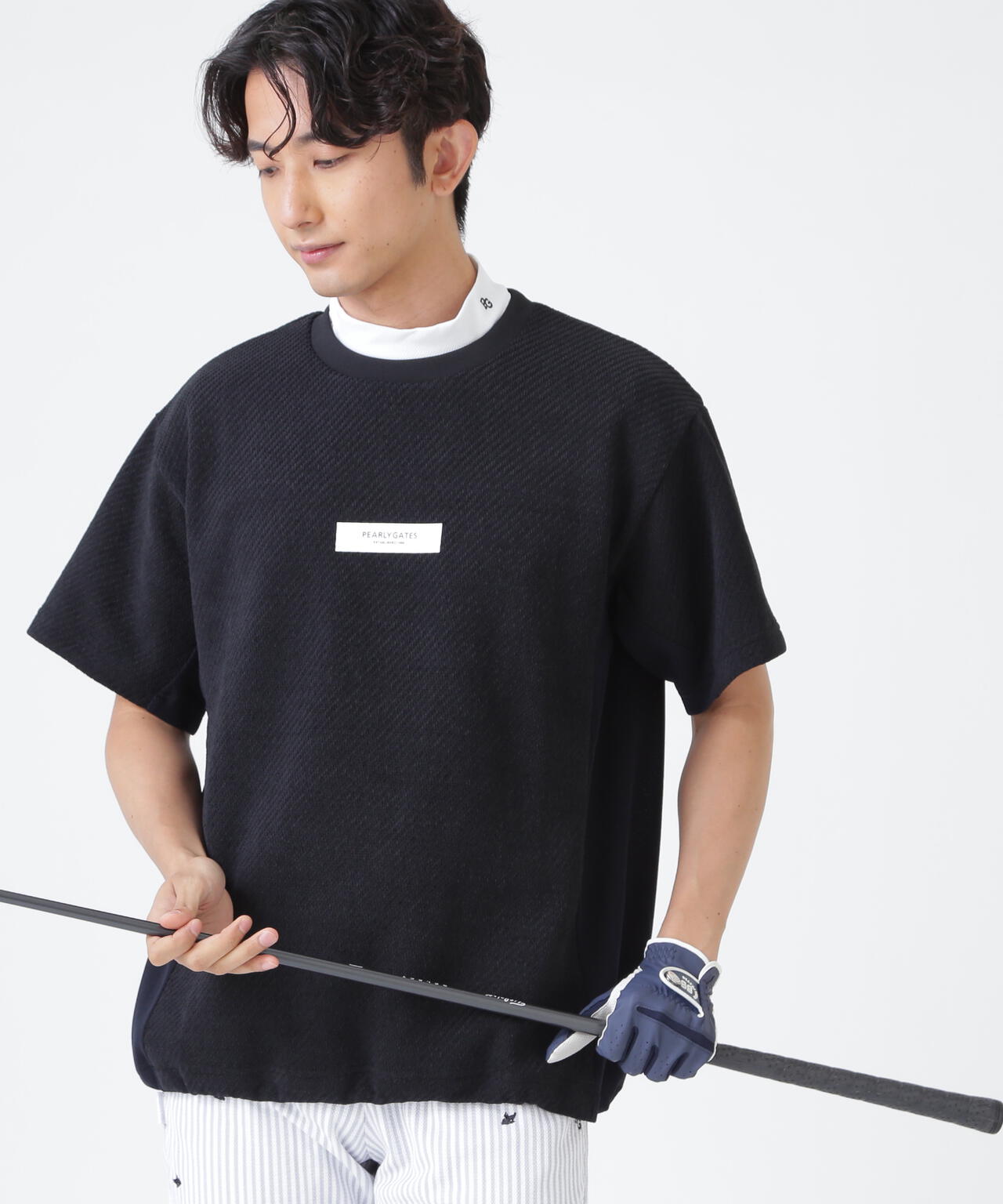 リサイクルモールカルゼクウォーター半袖クルーネックプルオーバー (MENS)