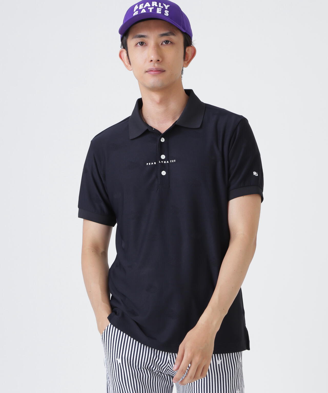 メッシュジャガード半袖ポロシャツ (MENS)