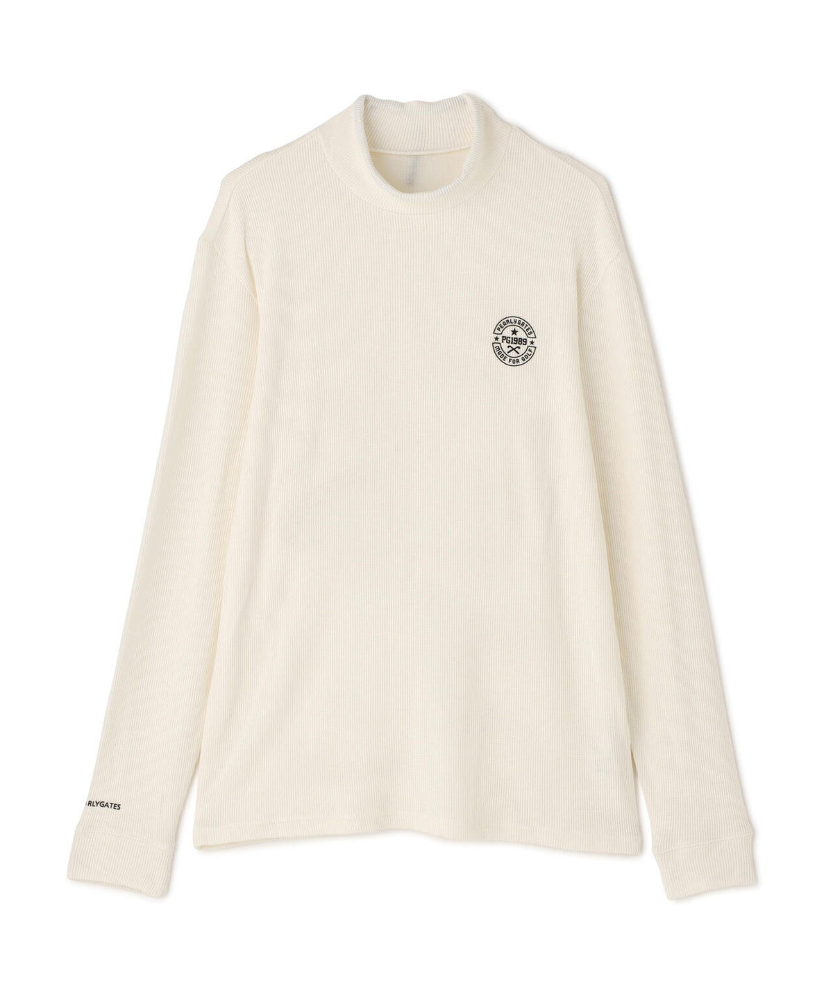 針抜ストレッチピーチ長袖ハイネックカットソー (MENS)