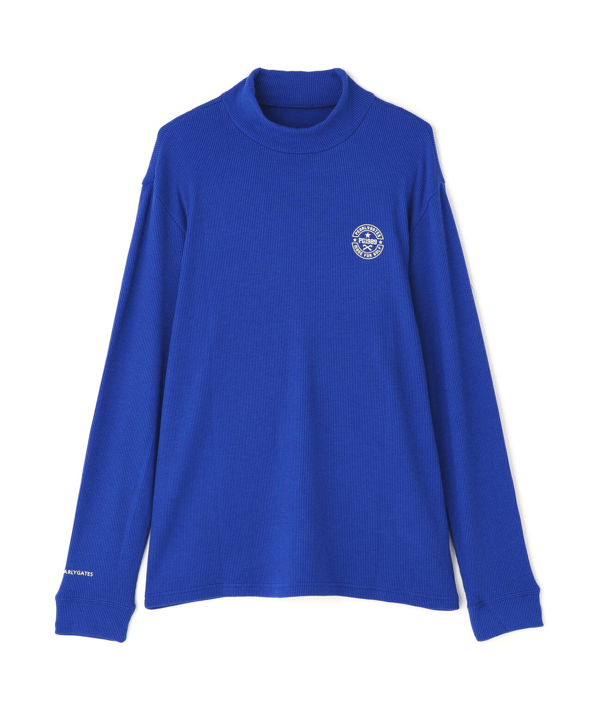 針抜ストレッチピーチ長袖ハイネックカットソー (MENS)