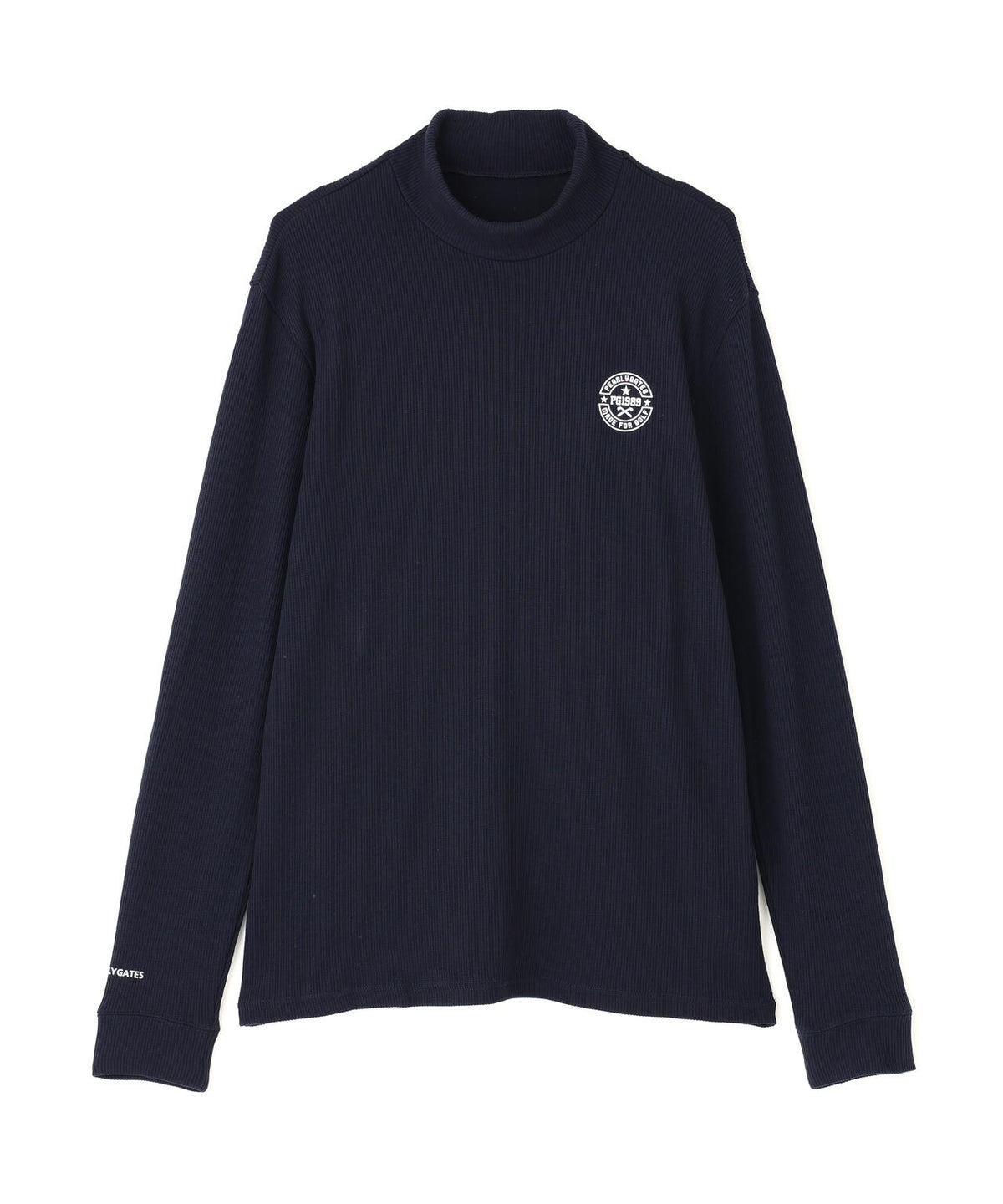 針抜ストレッチピーチ長袖ハイネックカットソー (MENS)