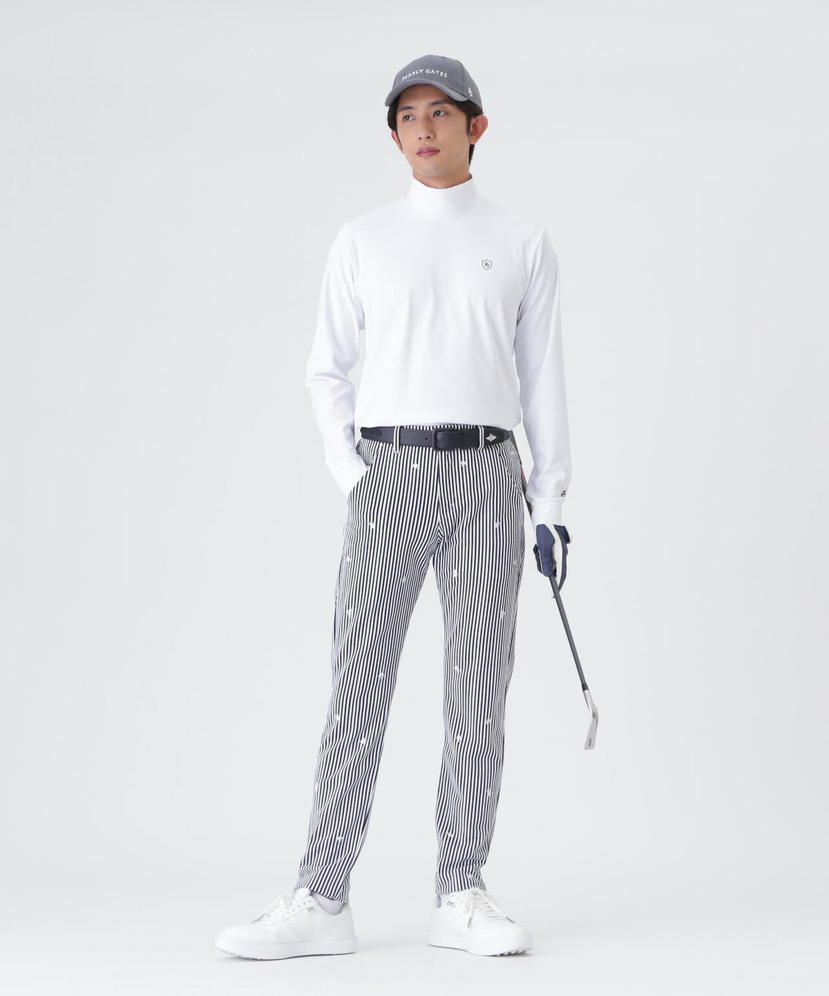 トゥルーボーテトリコットストレッチ長袖ハイネックカットソー (MENS)