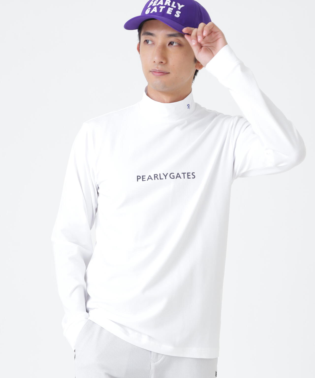 スーピマベア天長袖ハイネックカットソー (MENS)