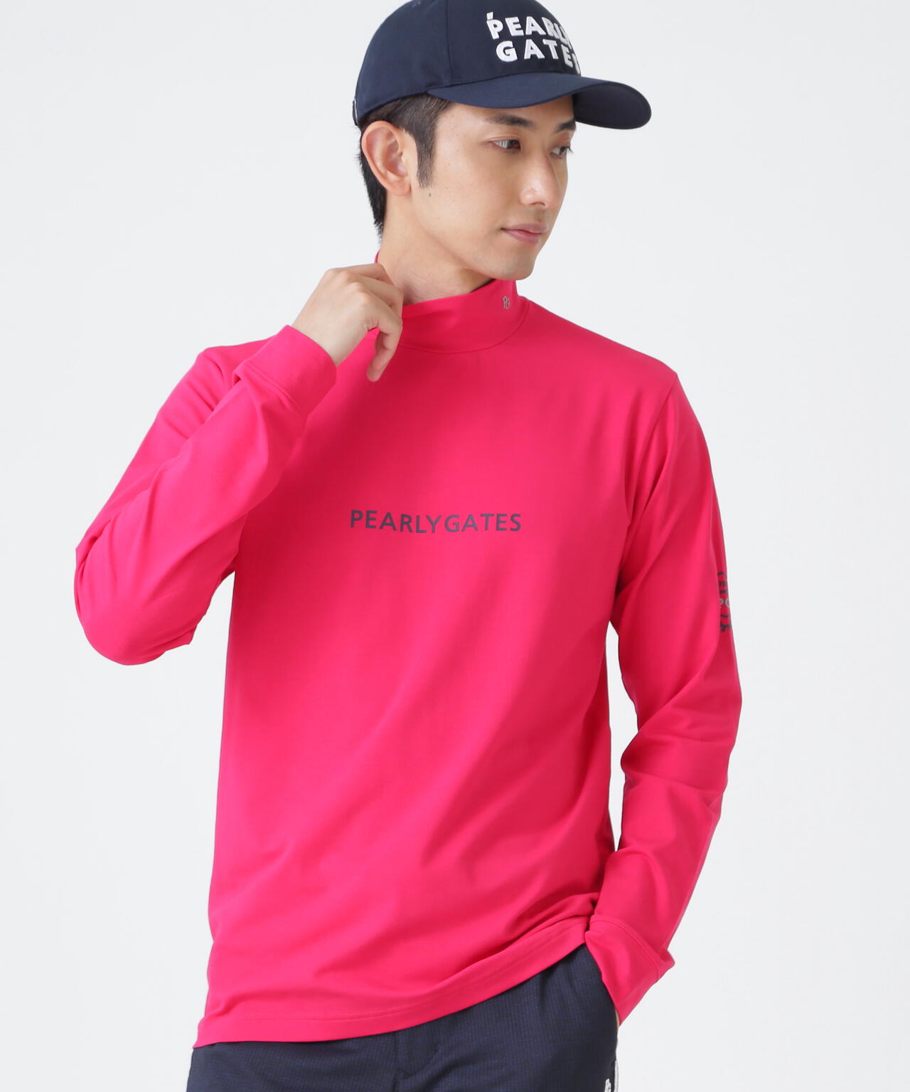スーピマベア天長袖ハイネックカットソー (MENS)