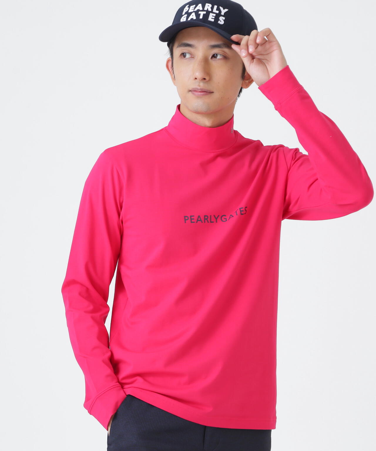 スーピマベア天長袖ハイネックカットソー (MENS)
