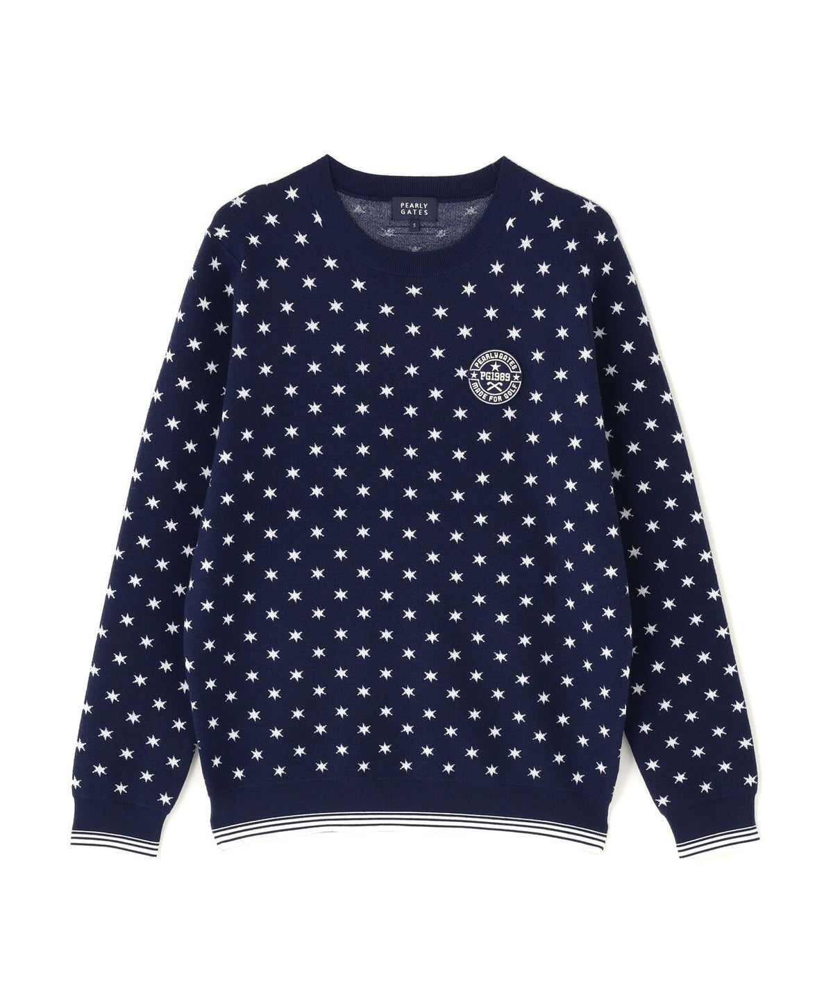 HGストレッチカシミヤクルーネックニットプルオーバー ＜星柄＞ (MENS)