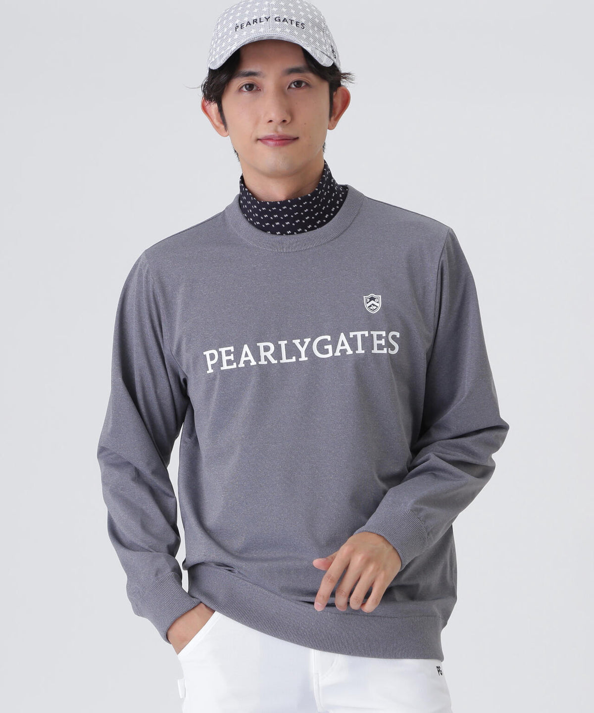 Pyヤーンベア天竺クルーネックニットプルオーバー (MENS)