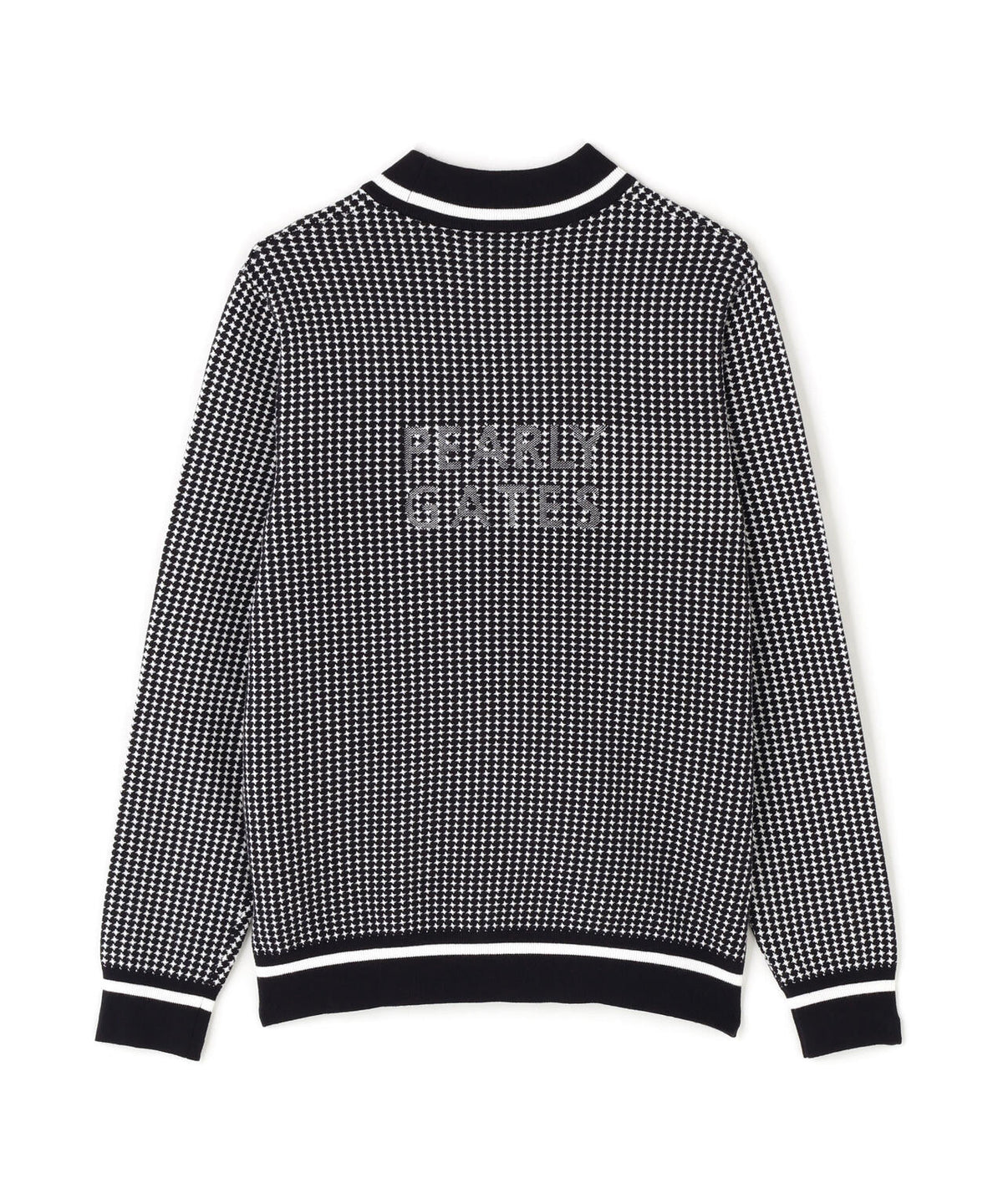 14G天竺カシミヤタッチモックネックニットプルオーバー ＜手裏剣千鳥＞ (MENS)