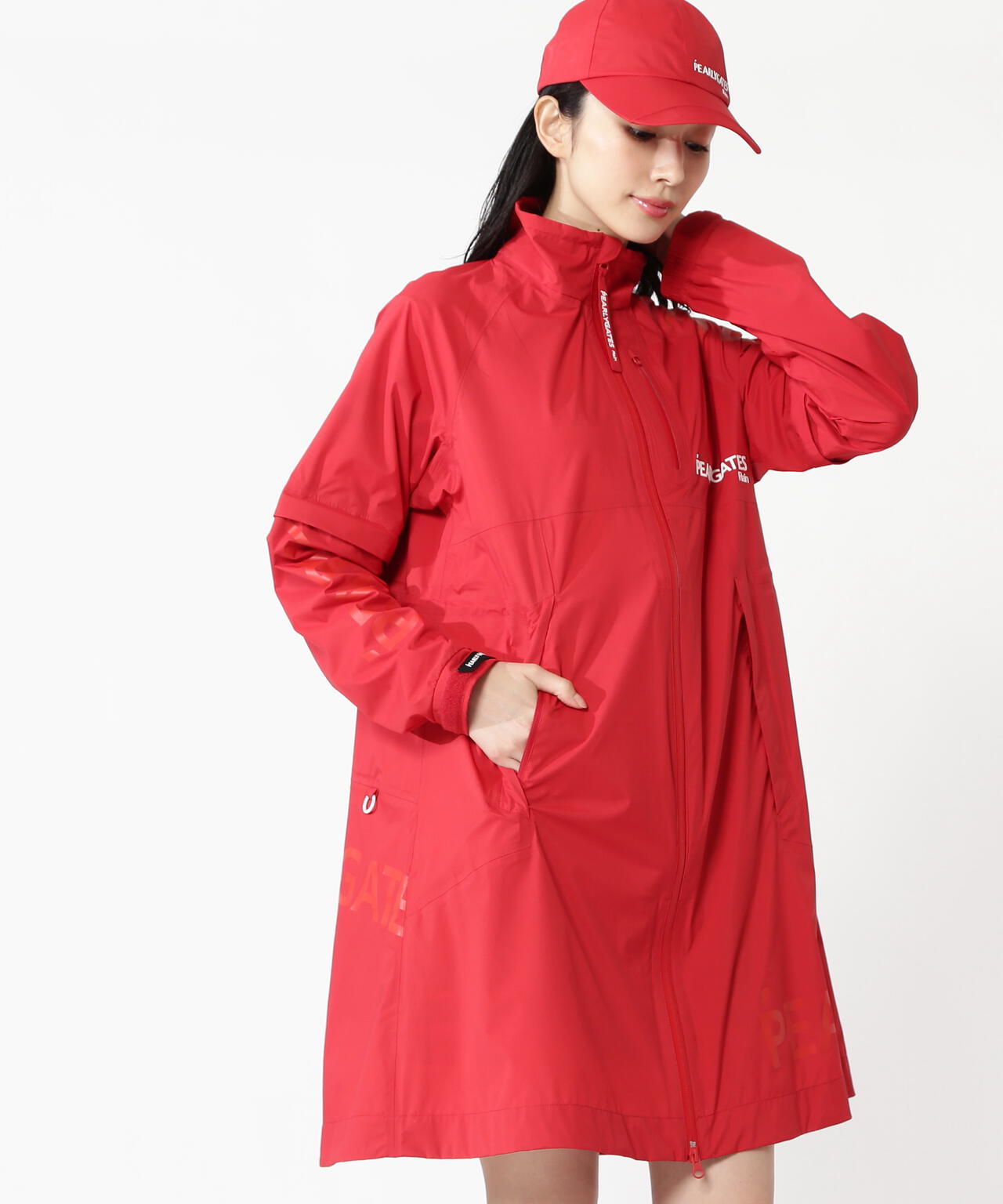 NYストレッチタフタ3L レインワンピース (LADIES)