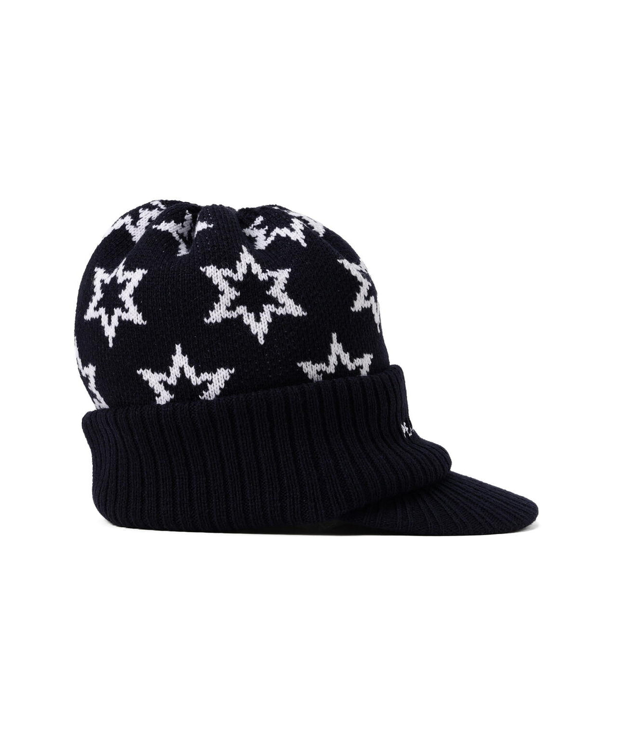 つば付きニットワッチ ＜キラ星柄＞ (UNISEX)