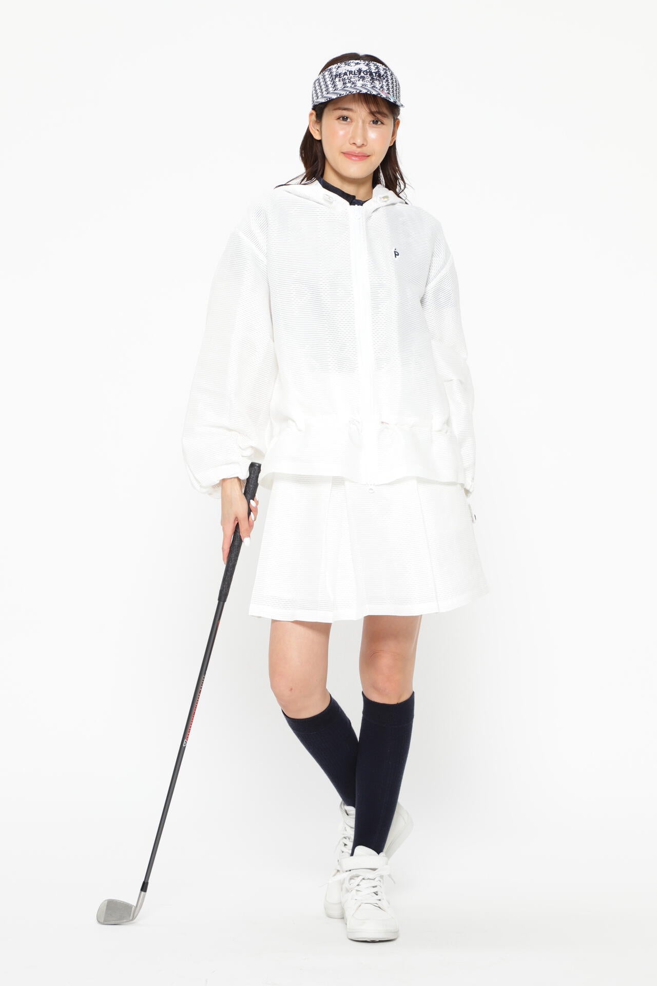 PGロゴメッシュジャガード フルジップフーディ