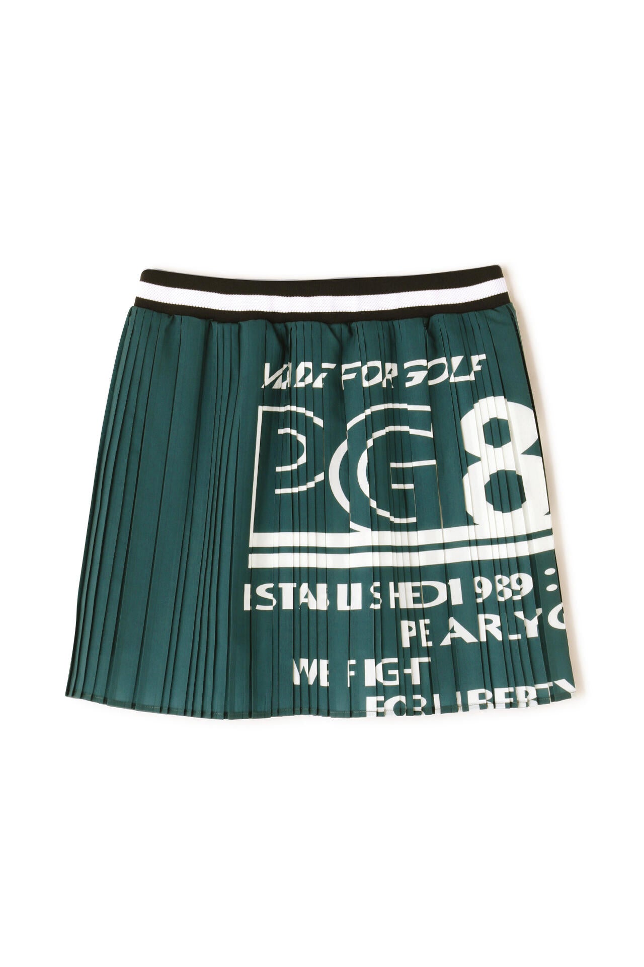 デシン くずしランダムプリーツスカート ＜BIGロゴプリント＞