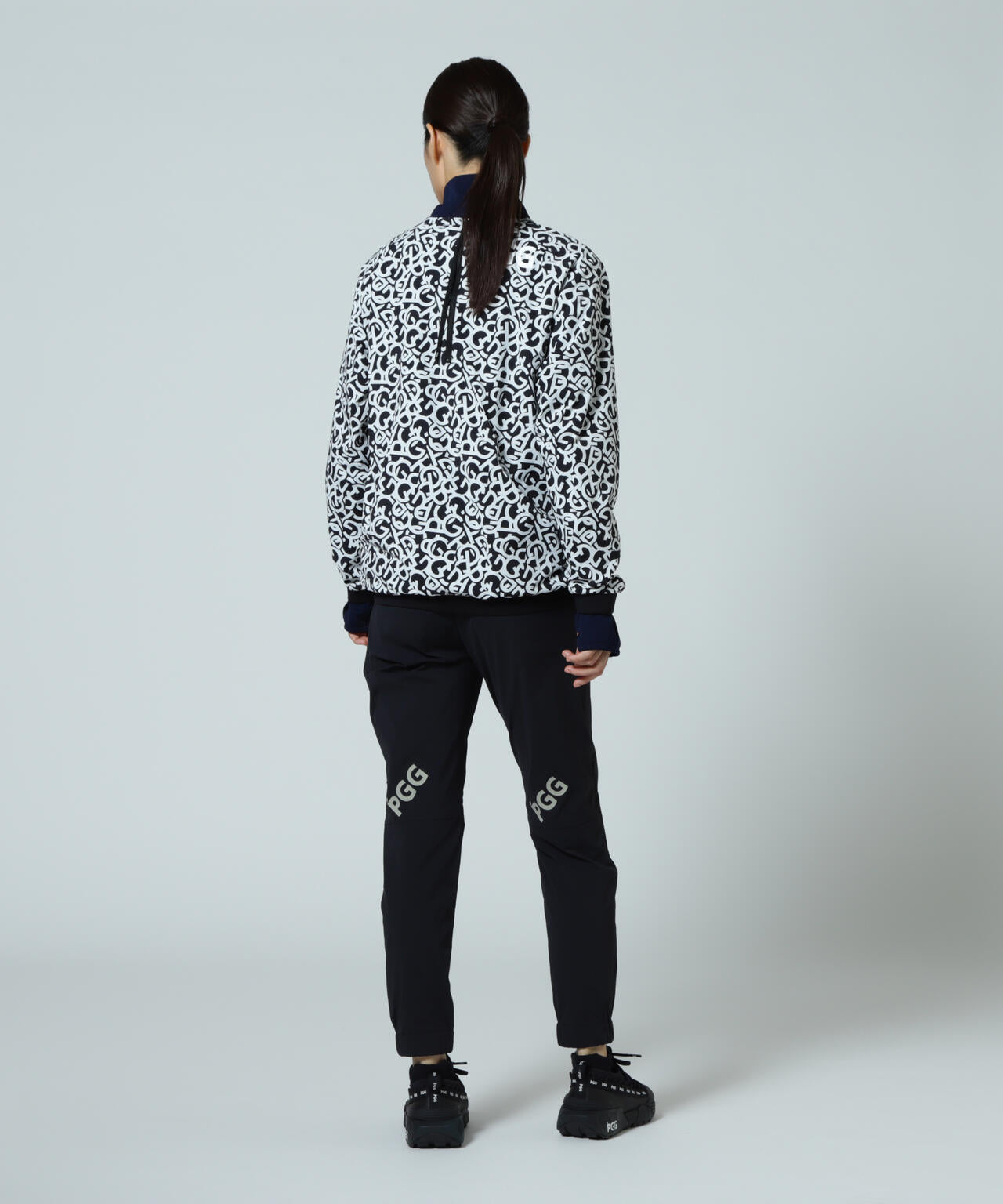 【PGG】【直営店舗&公式オンライン限定】Nyストレッチリップストップ×エプシロン ＜ロゴ総柄＞ (LADIES)