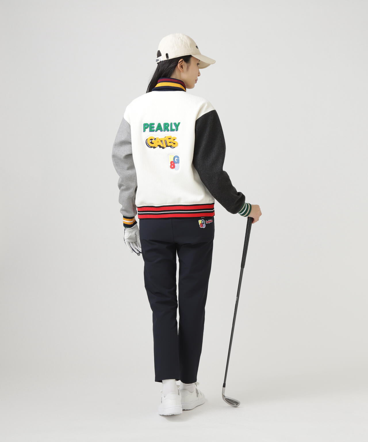 PeストレッチヘリンボーンJQ裏起毛スタジャン