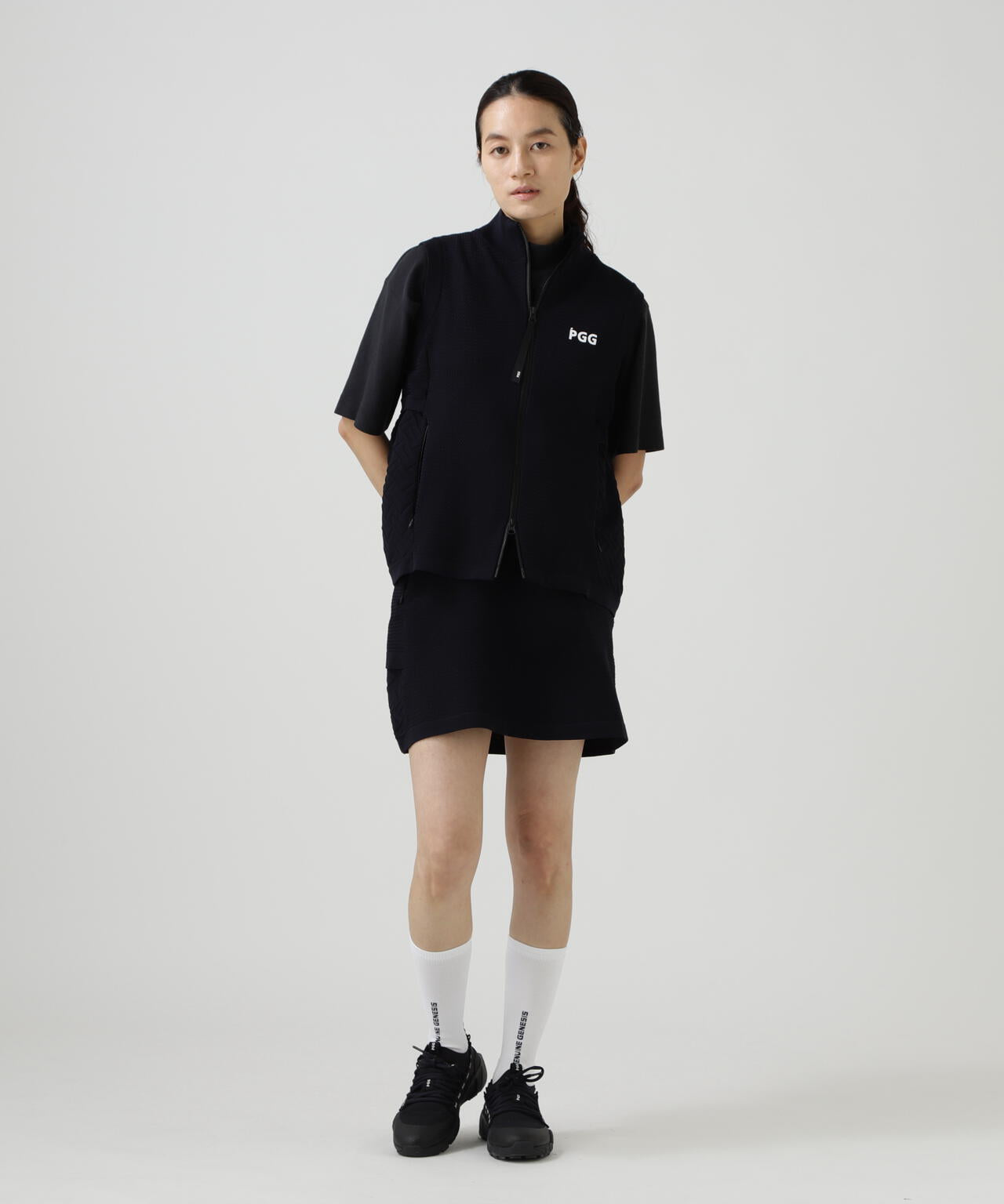 【PGG】【直営店舗&公式オンライン限定】ポリエステルヤーンmmニットスカート (LADIES)
