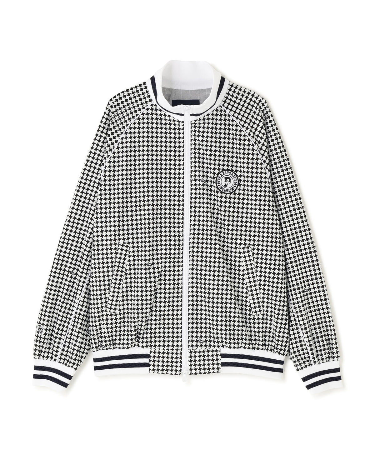 Peメカニカルストレッチ手裏剣ジャガードスタンドジップブルゾン ＜手裏剣千鳥＞ (WOMENS)