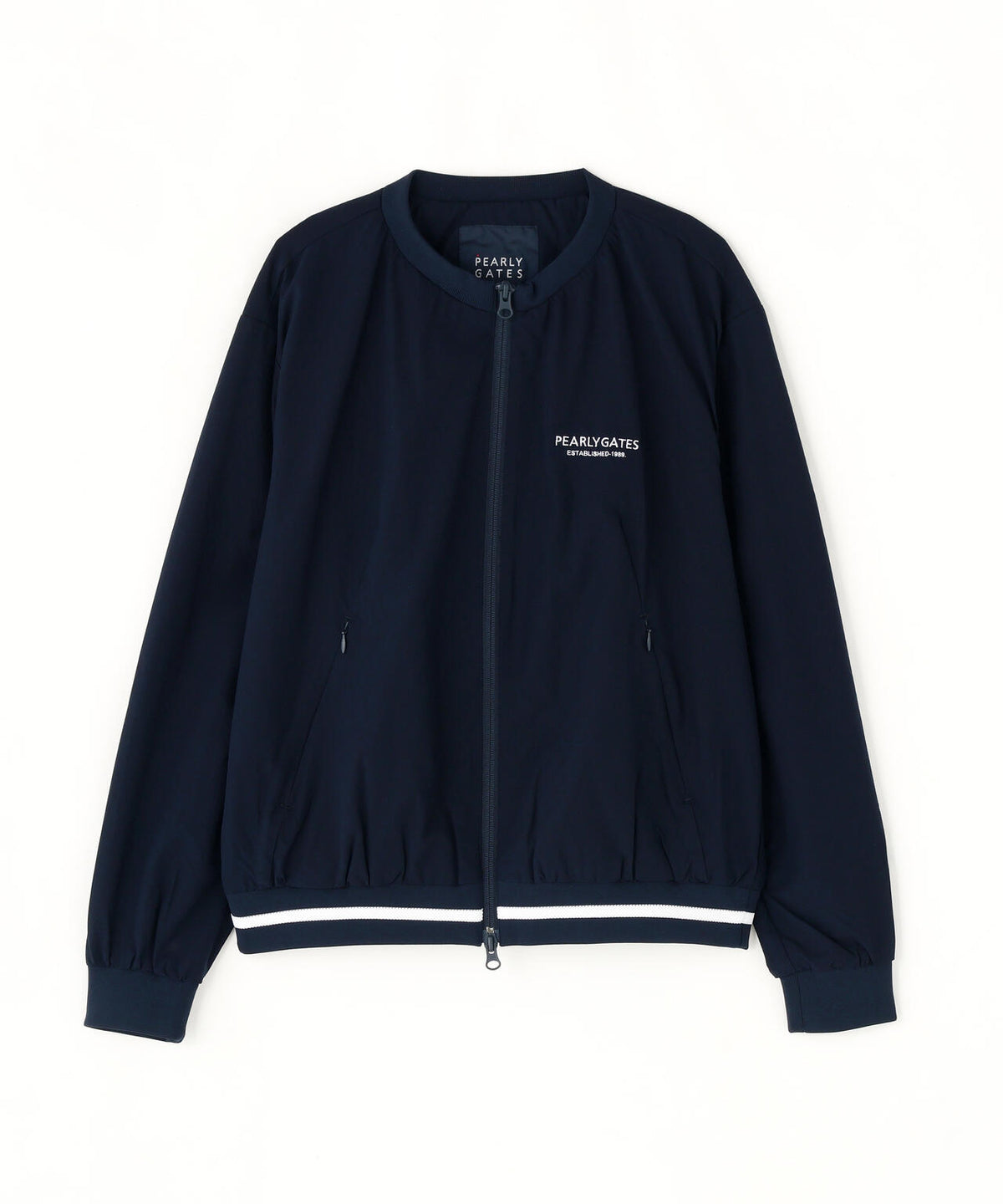 Peメカニカルストレッチ手裏剣ジャガードクルーネックブルゾン (WOMENS)