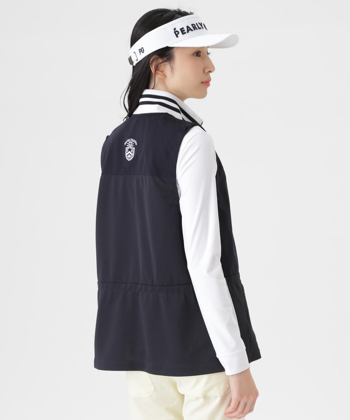 TEXBRID丸編みメッシュフルジップスタンドベスト (WOMENS)