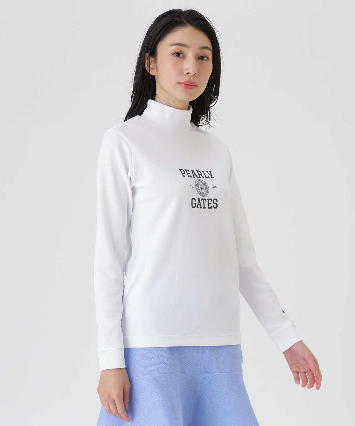 カノコダンボール長袖ハイネックカットソー (WOMENS)