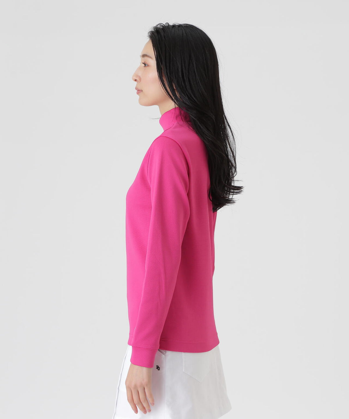 カノコダンボール長袖ハイネックカットソー (WOMENS)