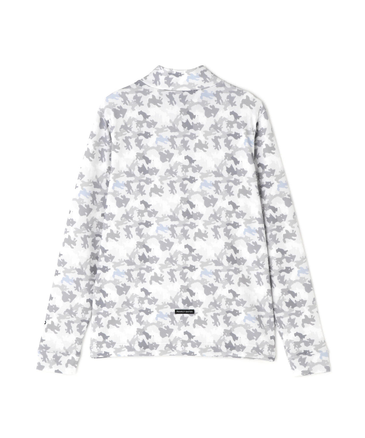 接結針抜きダンボール長袖ハイネックカットソー ＜カモフラウサギ柄＞ (WOMENS)