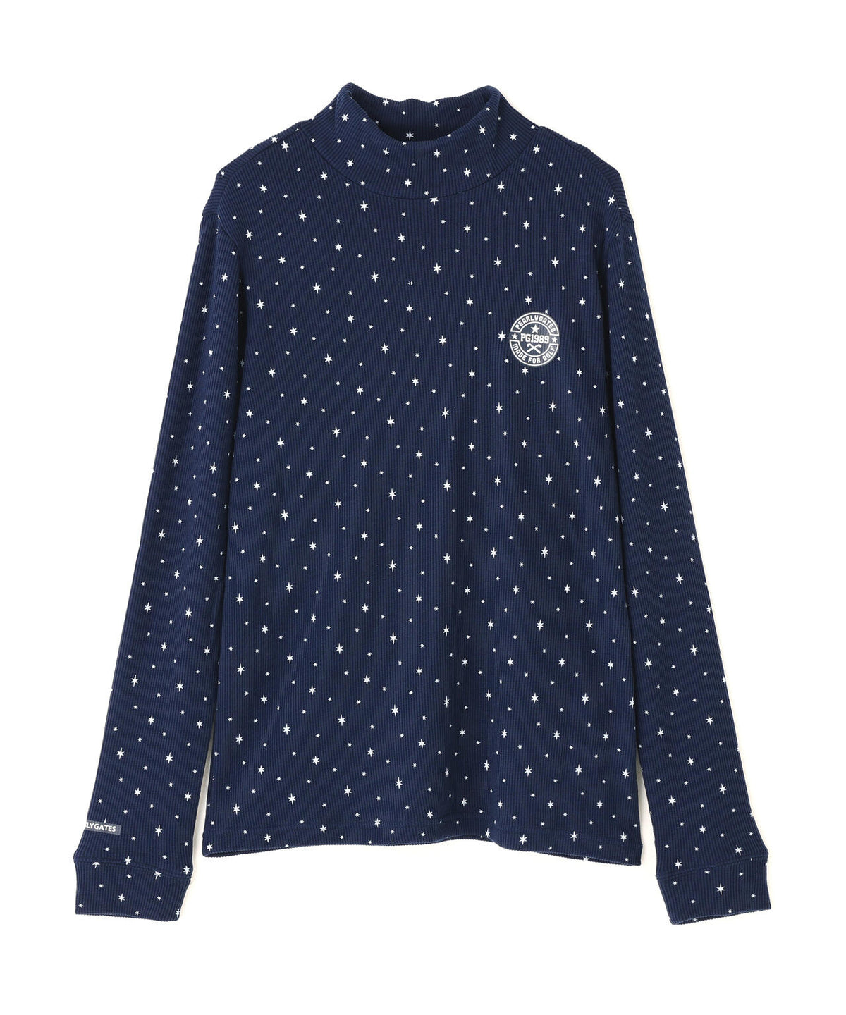 針抜ストレッチセルヒートピーチ長袖ハイネックカットソー ＜キラ星レイン柄＞ (WOMENS)