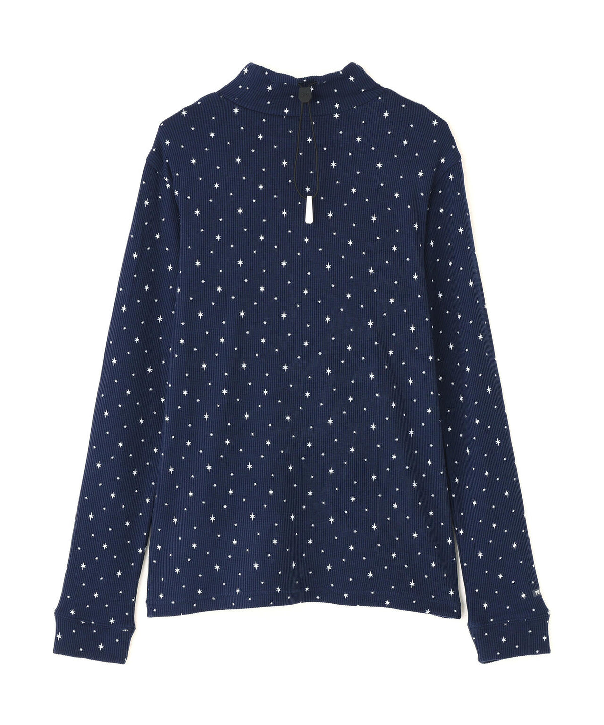針抜ストレッチセルヒートピーチ長袖ハイネックカットソー ＜キラ星レイン柄＞ (WOMENS)
