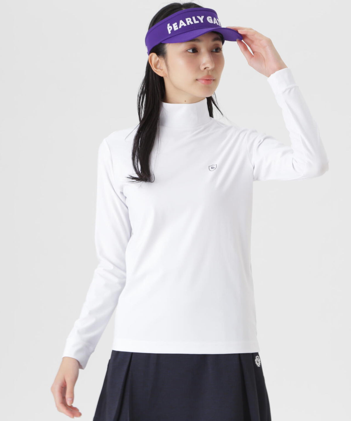 トゥルーボーテトリコットストレッチ長袖ハイネックカットソー (WOMENS)