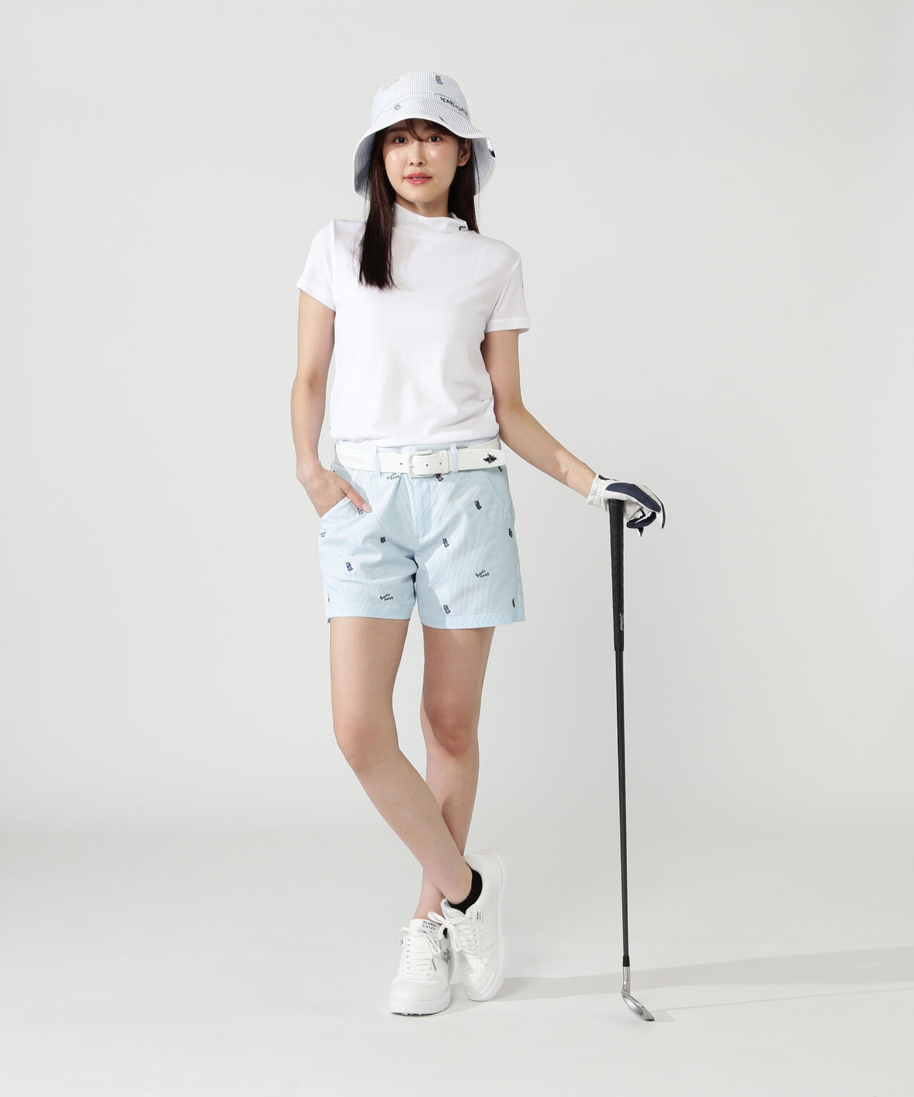 Stone Cool2冷感ポリエチレンバーズアイ半袖ハイネックカットソー