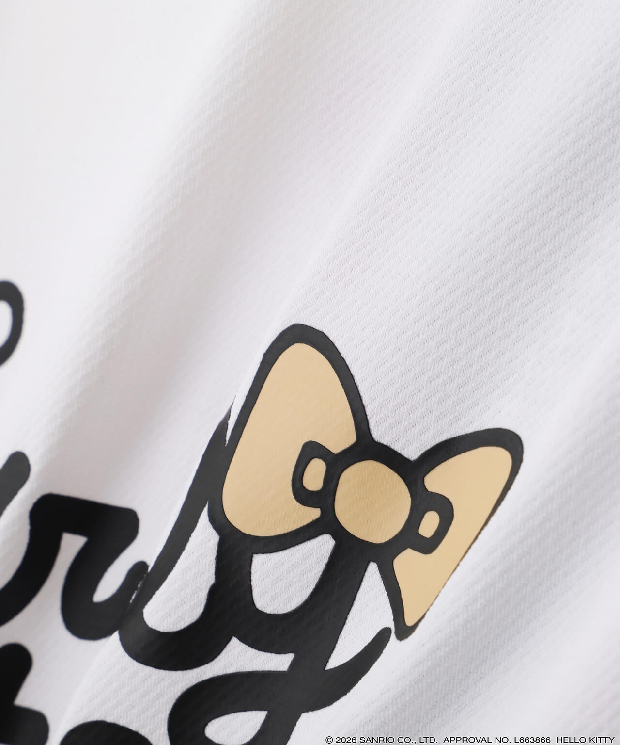 【HELLO KITTY × PEARLY GATES　summer season】ツイル調ハイストレッチ半袖ハイネックカットソー
