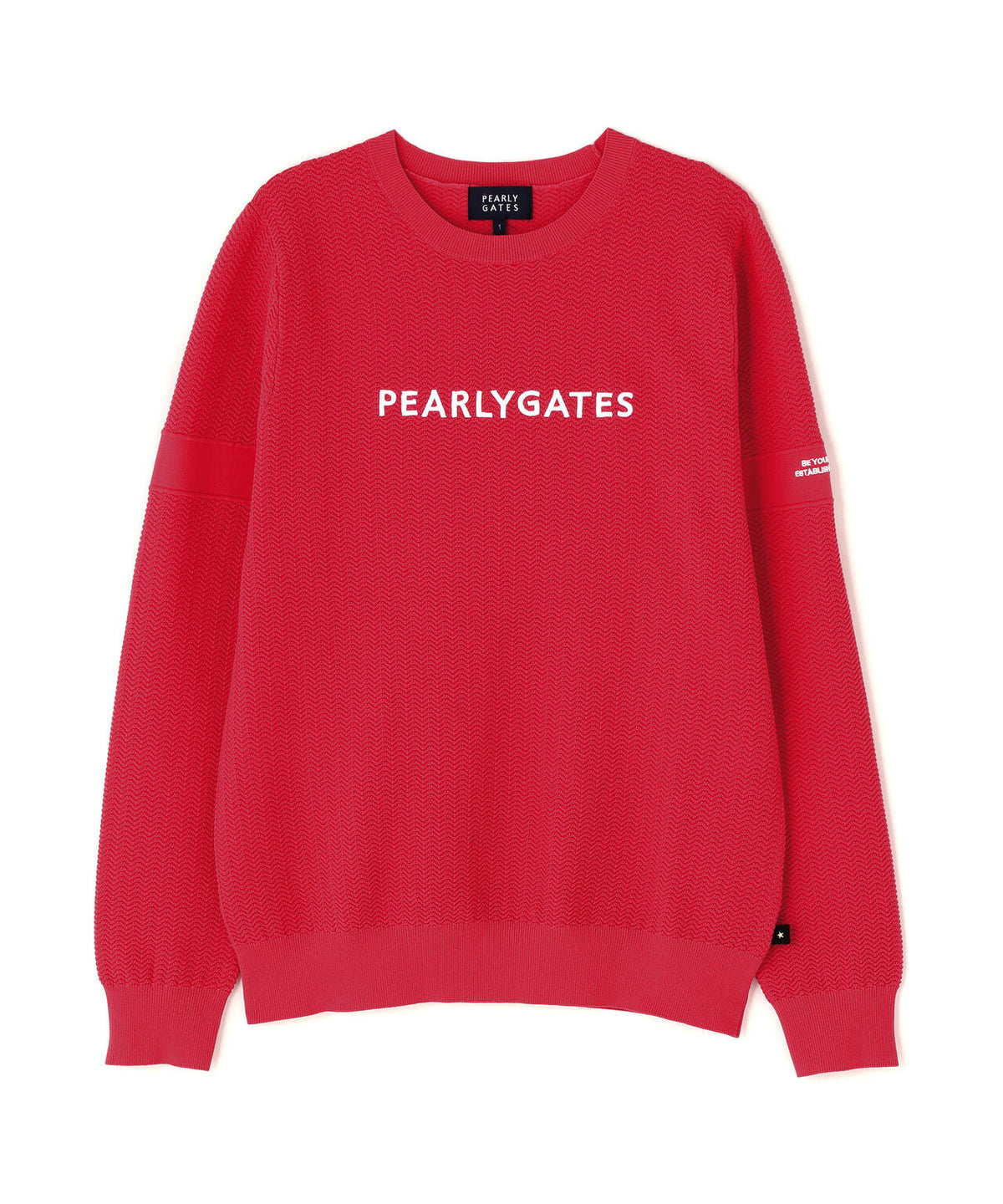 [PGisPG] 14Gヘリンボーンジャガードクルーネックニットプルオーバー (WOMENS)