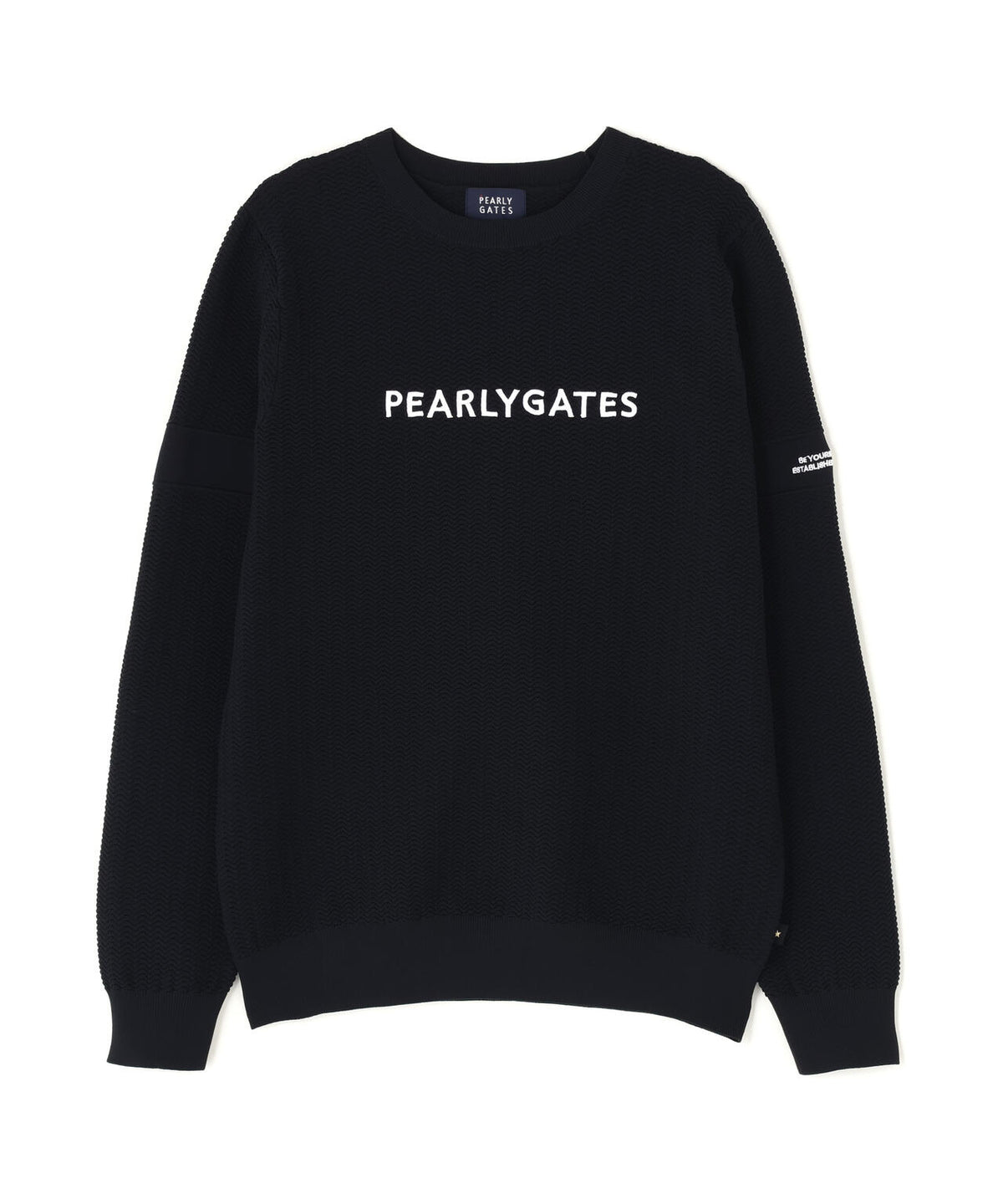 [PGisPG] 14Gヘリンボーンジャガードクルーネックニットプルオーバー (WOMENS)