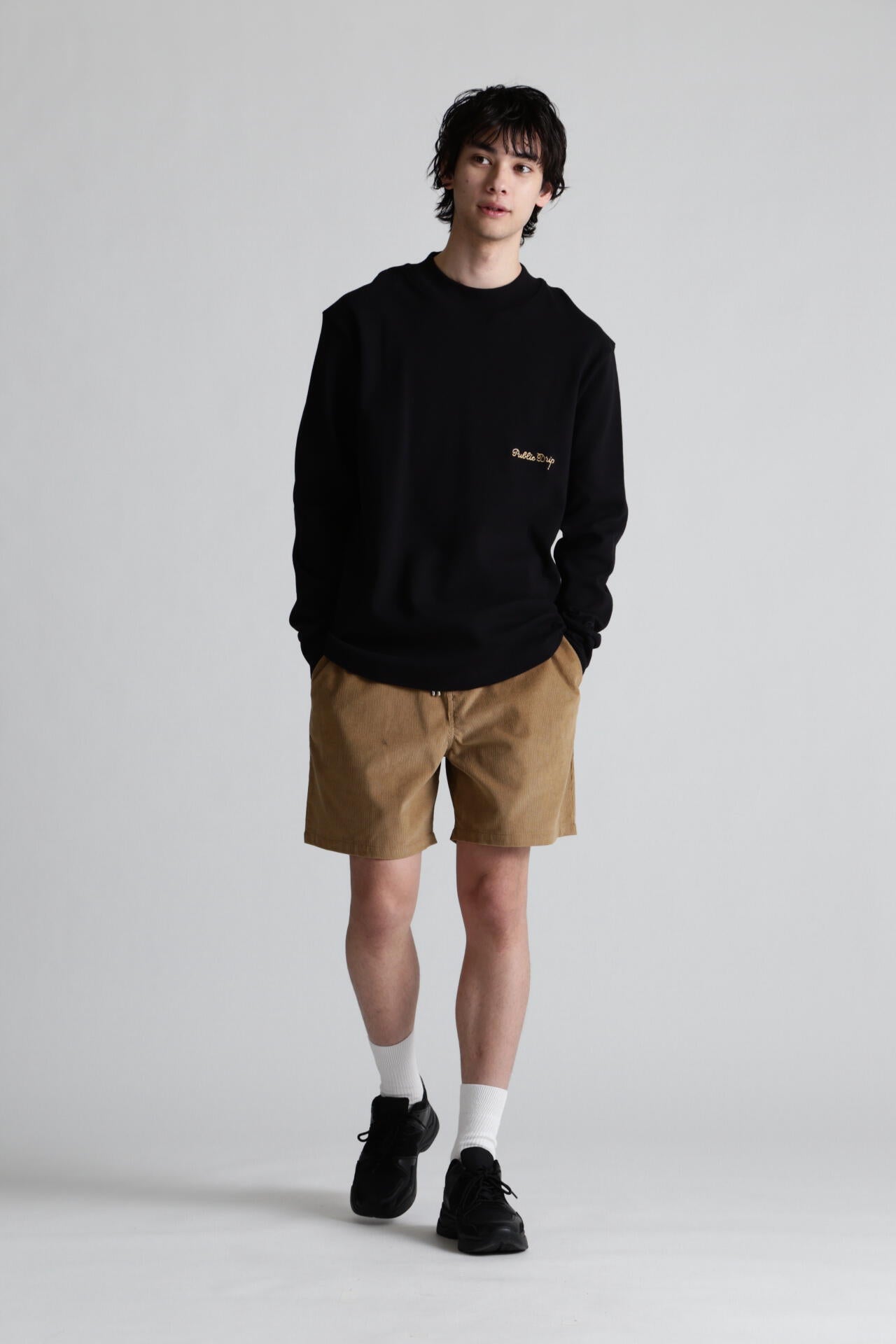 【Public Drip】長袖 モックネック プルオーバー