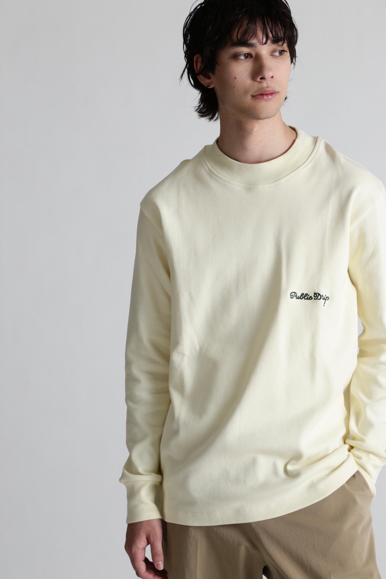 【Public Drip】長袖 モックネック プルオーバー