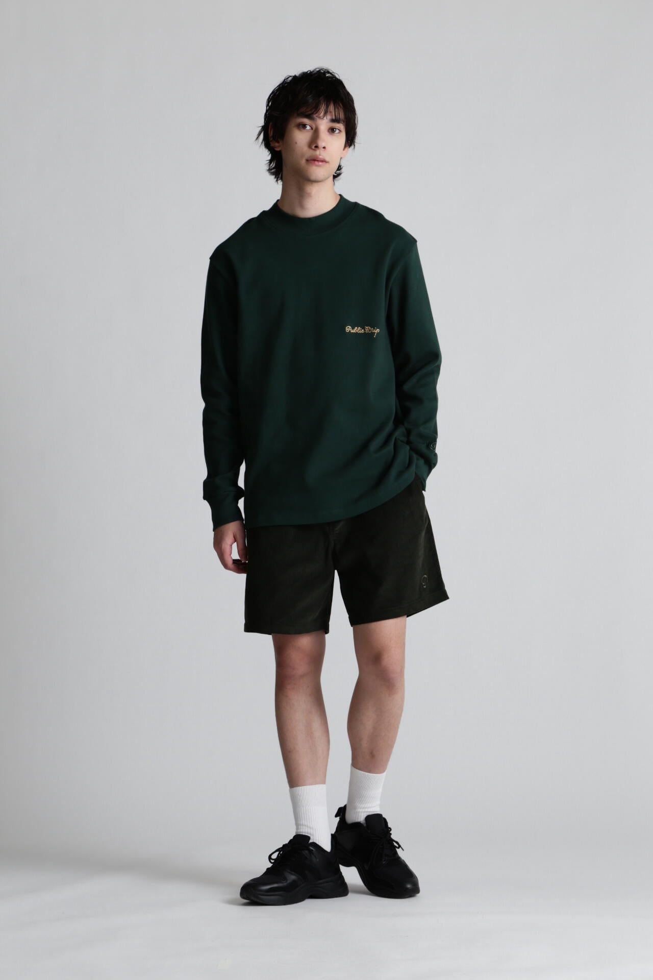 【Public Drip】長袖 モックネック プルオーバー