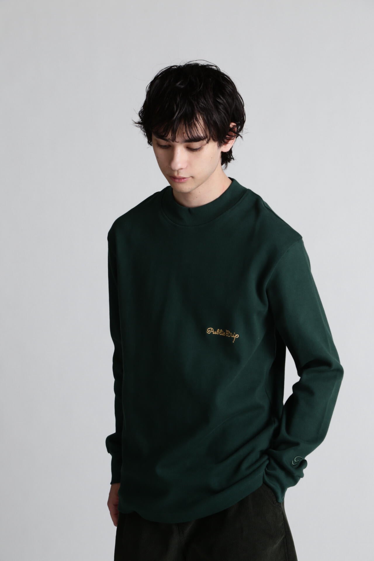 【Public Drip】長袖 モックネック プルオーバー