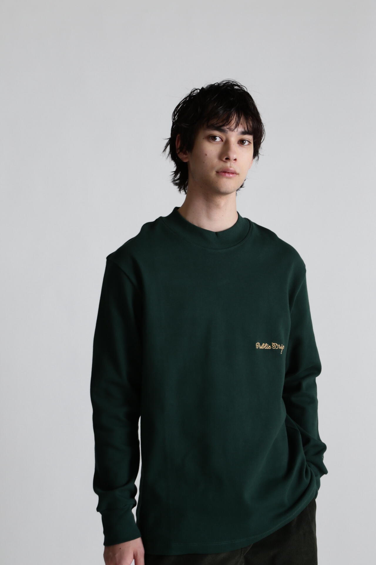 【Public Drip】長袖 モックネック プルオーバー
