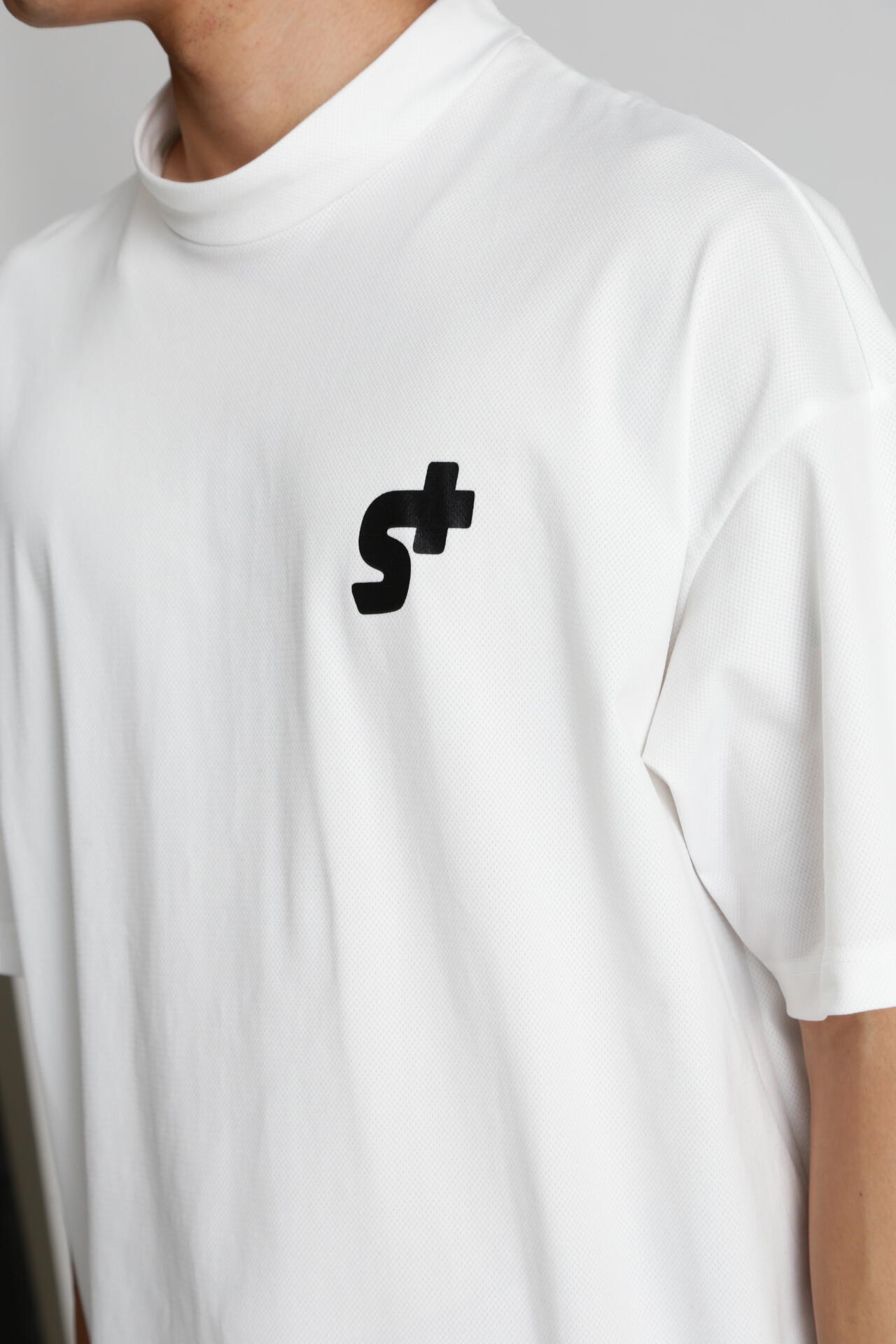 【S＋(エスプラス)】モックネック シャツ