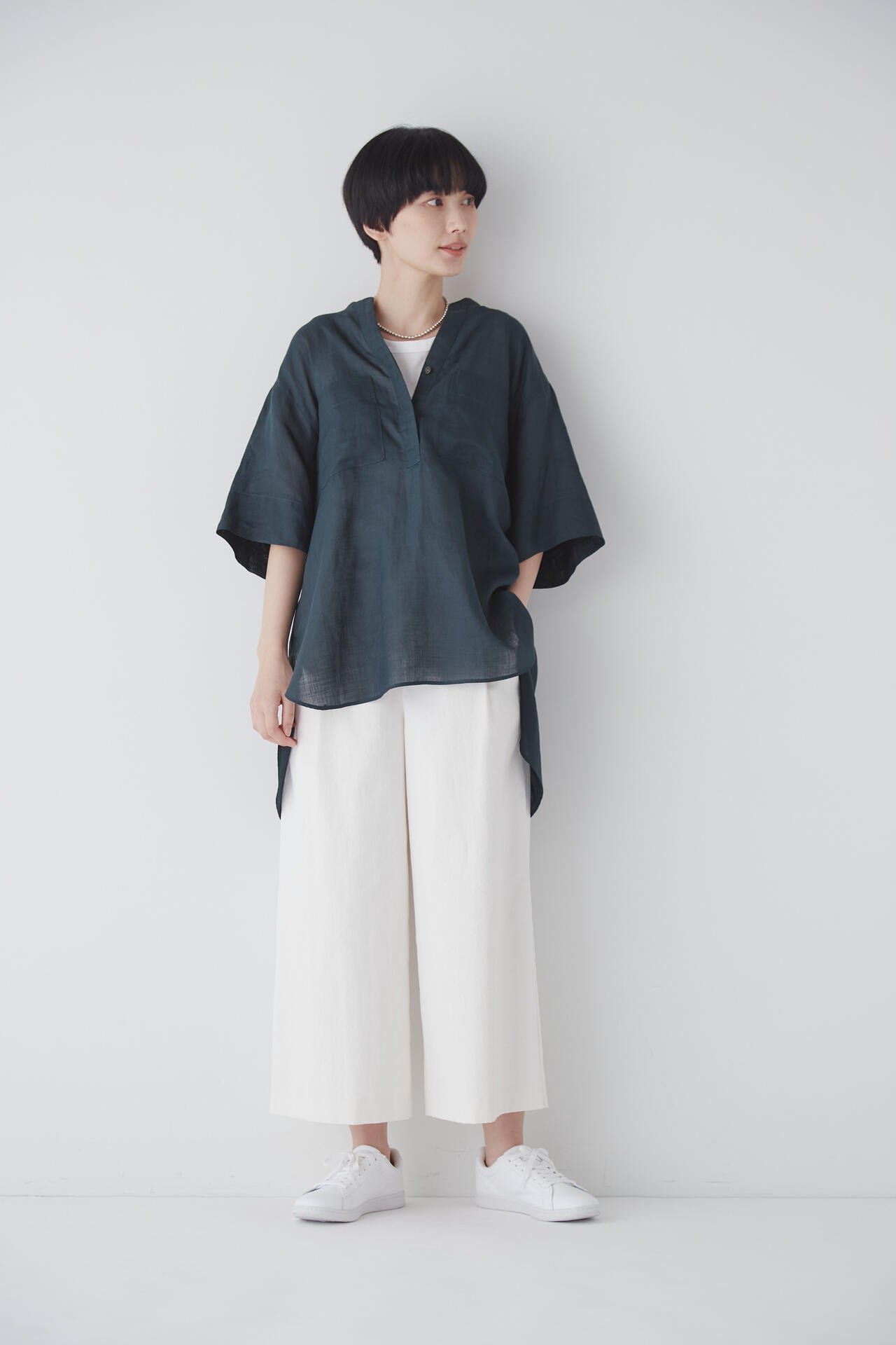 【WEB限定サイズ】クールマックス綿麻オックスパンツ