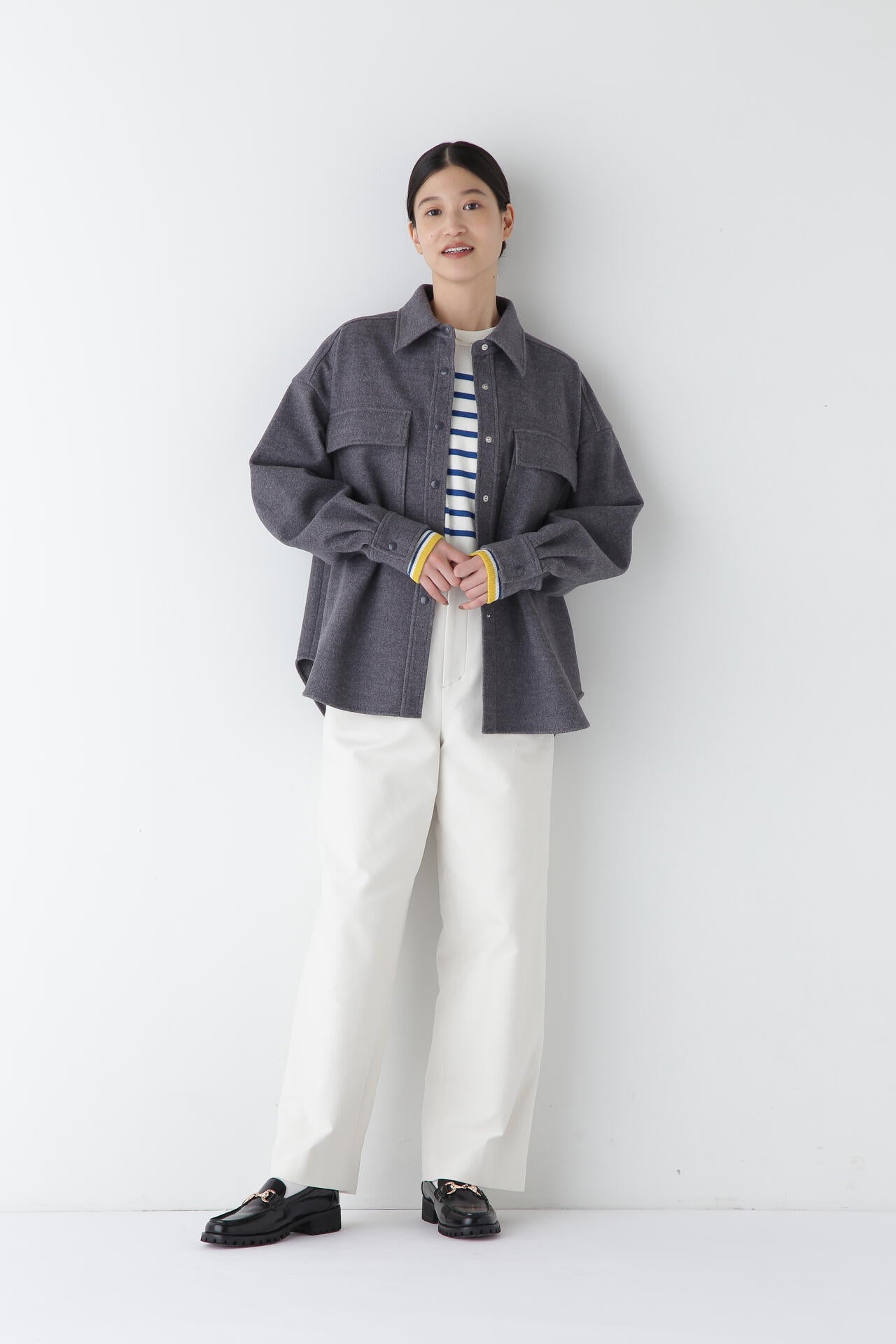 【WEB限定サイズ】リクライドクロスマリン風セミワイドパンツ
