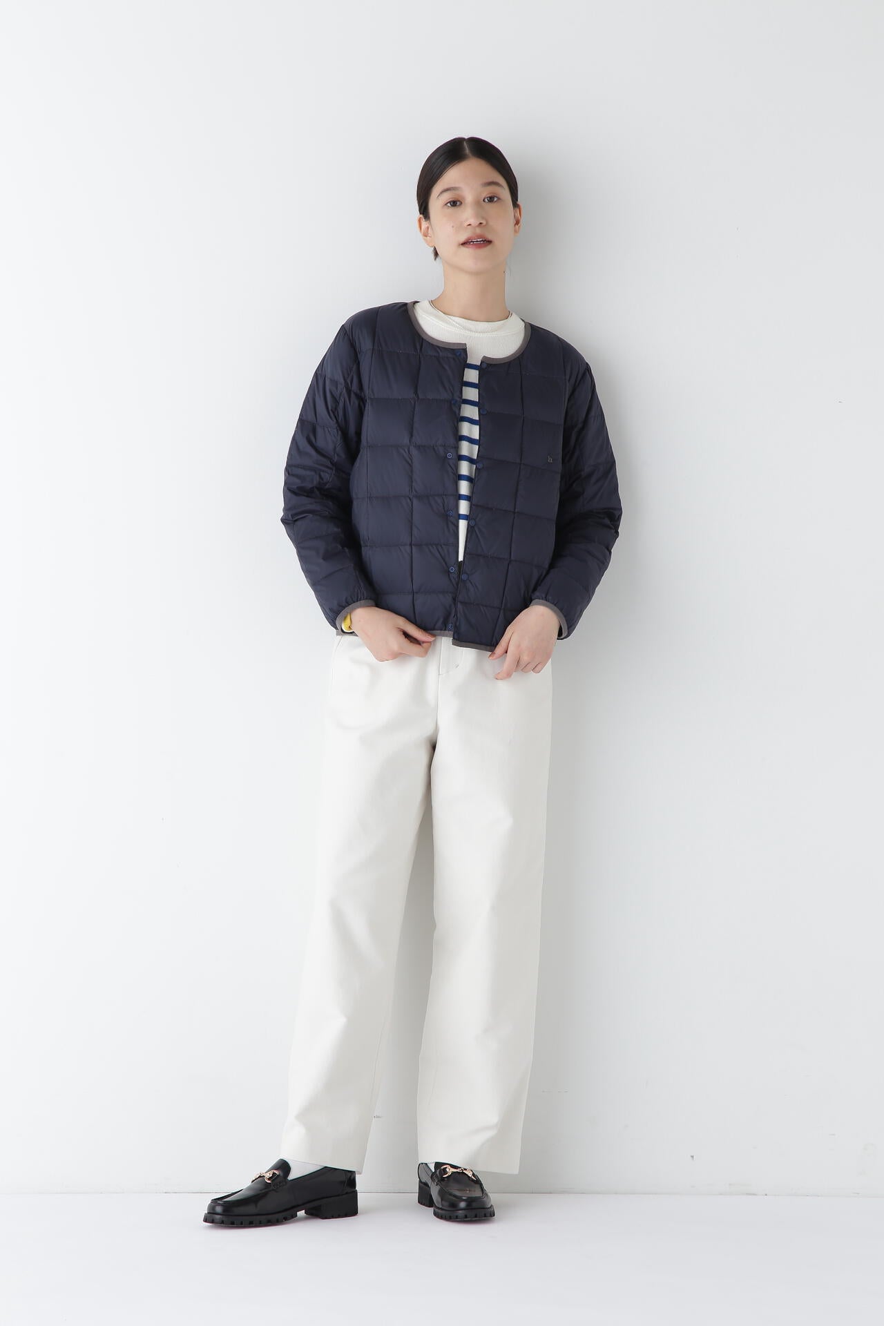 【WEB・一部店舗限定サイズ】TAION×hwコラボ　クルーネックボタンダウンジャケット