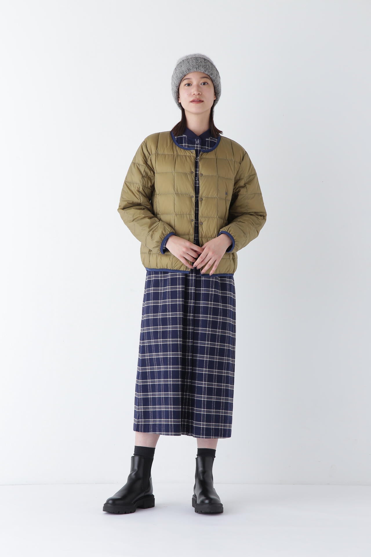 【WEB・一部店舗限定サイズ】TAION×hwコラボ　クルーネックボタンダウンジャケット