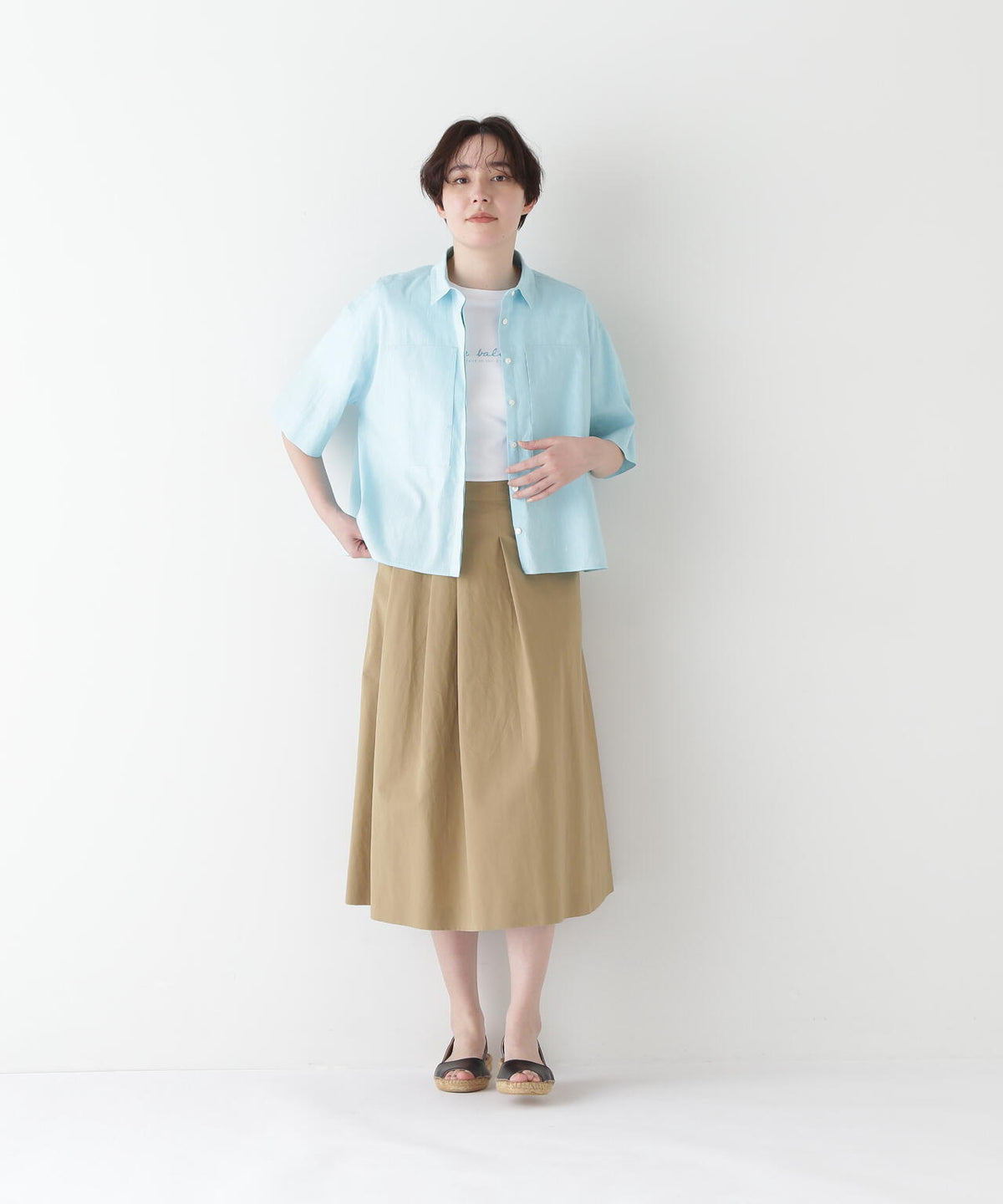 Ｃ／Ｌウェザーアシンメトリータックスカート