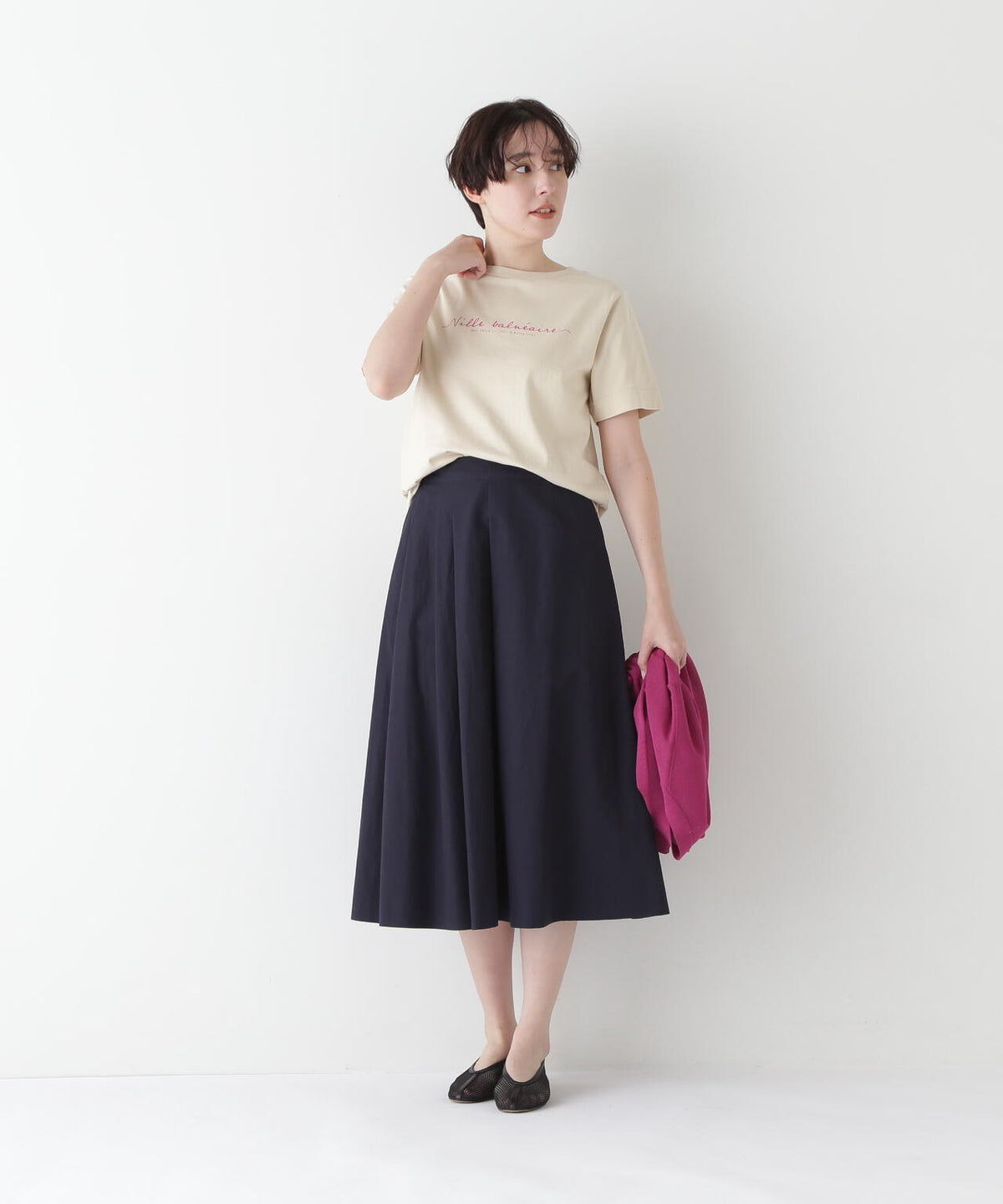 Ｃ／Ｌウェザーアシンメトリータックスカート
