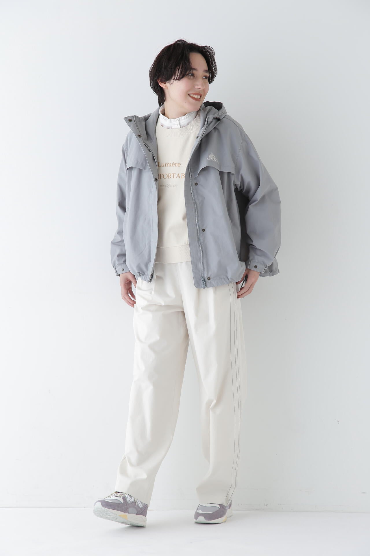 OGC/キュプラ2タックイージーセミワイドパンツ