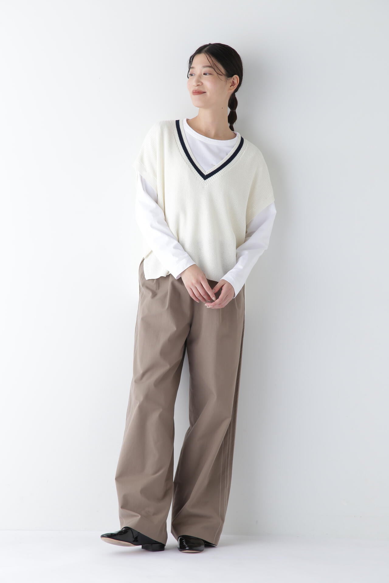 OGC/キュプラ2タックイージーセミワイドパンツ